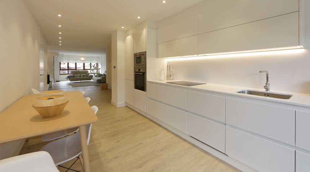 cocina y salon sin puertas